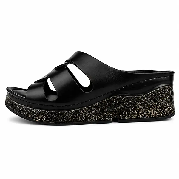 Sandale componse Confort pour femme 1006 noir  sandale médicale femme confortable Maroc